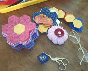 hexagon flowers