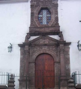 colonial chapel in downtown Quito