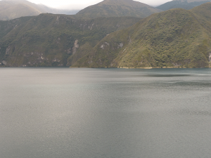 Three domes stick up in the middle of the lake